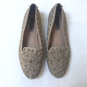 Steve Madden Graanite Gold Studded Flats